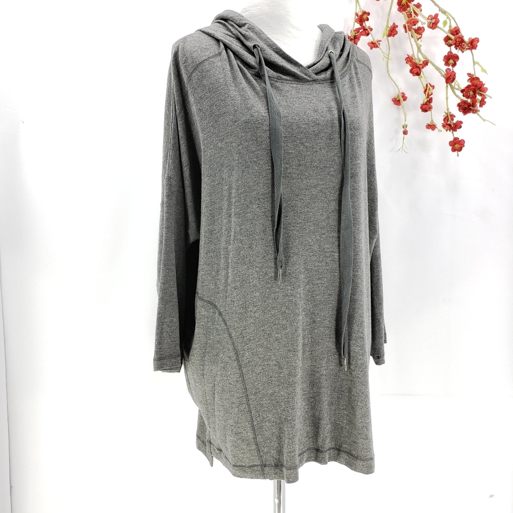 New CRESCENT Hooded Knit Tunic Top with Pockets Plus size 1X